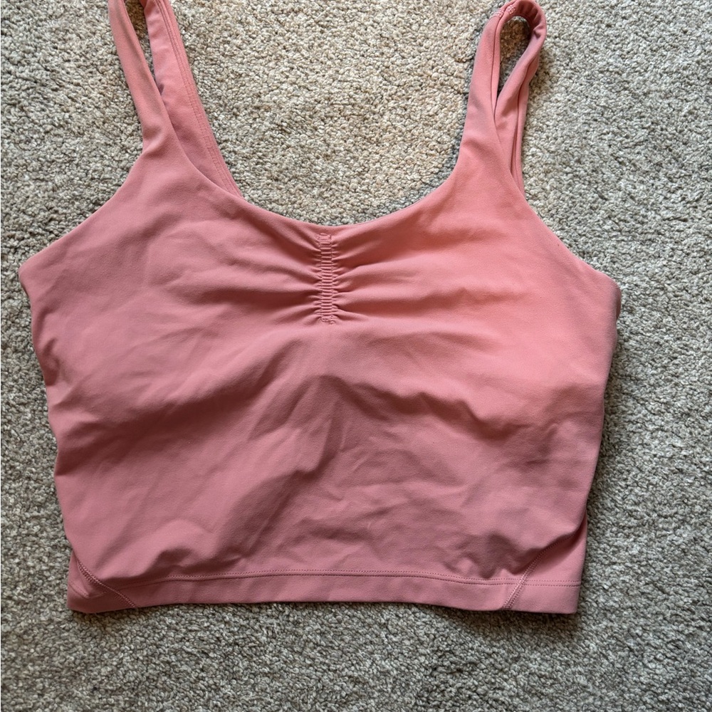 Lululemon ruched align tank, perfect condition just missing the padding. Size 6
